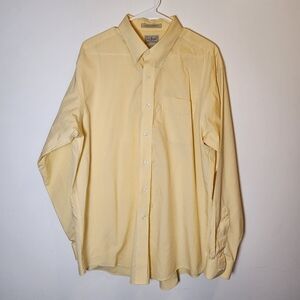 L.L. Bean Men's Yellow Plaid Button Down Shirt